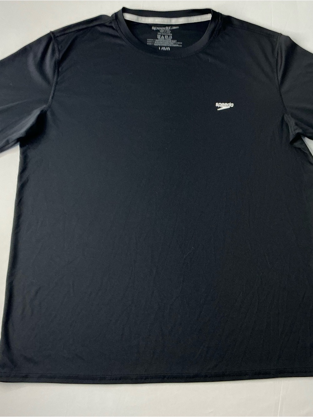 Speedo Men’s Black Logo Crew Neck Shirt